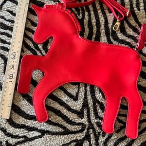 Red Horse-Shaped Bag Accessory